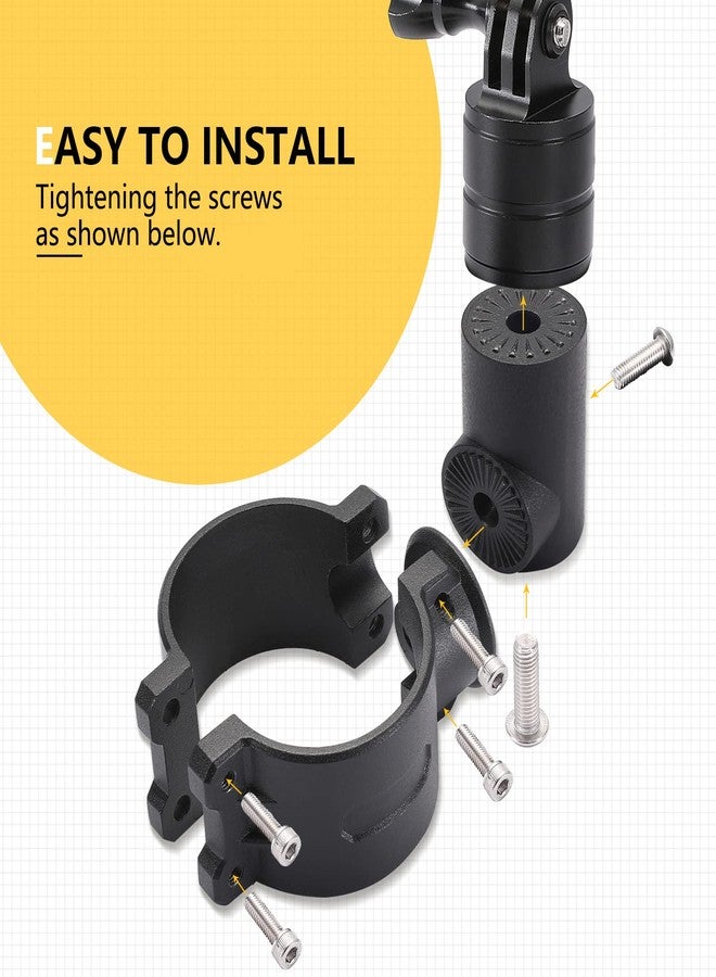 RERPRO UTV ATV Camera Mount Holder Compatible with GoPro, 1.75"-2" Roll Bar Mount Camera Holder Compatible with GoPro Hero 9 8 7 6 5 4, SJ, DJL, Insta360, 360° Adjustable Aluminum UTV Cameras Mounts Holders - Image 5